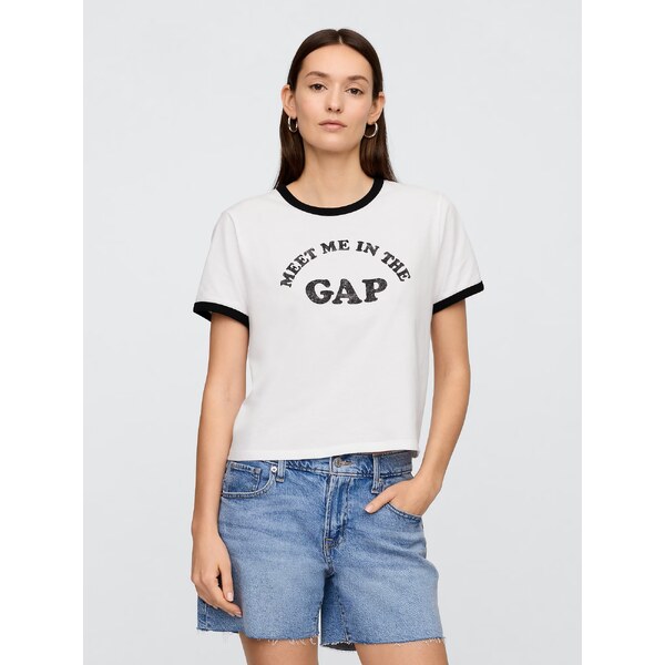 GAP Dámske Crop tričko s logom 749366-02 66265923