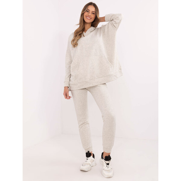 BASIC Svetlosivá dámska tepláková súprava s oversize mikinou EM-KMPL 61718252