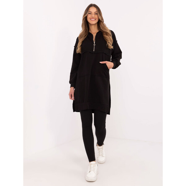 BASIC Čierna dámska súprava s dlhou mikinou EM-KMPL-853.34-black 61740863