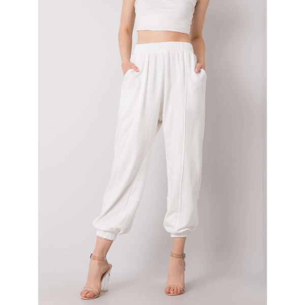 BASIC Biele dámske tepláky EM-DR-ES-21-534.19-white 24087760