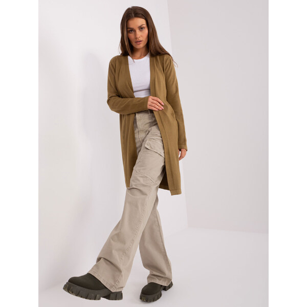 ITALY MODA Khaki ľahký Kardigán AT-SW-2333.31X-olive 57952913