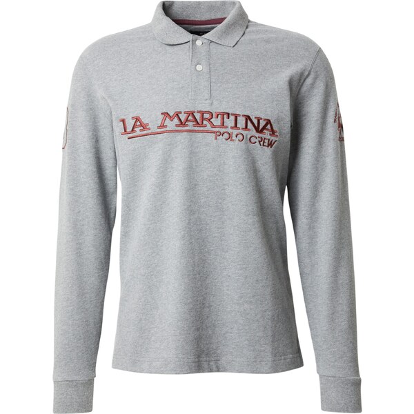 La Martina Tričko sivá / burgundská 63149007