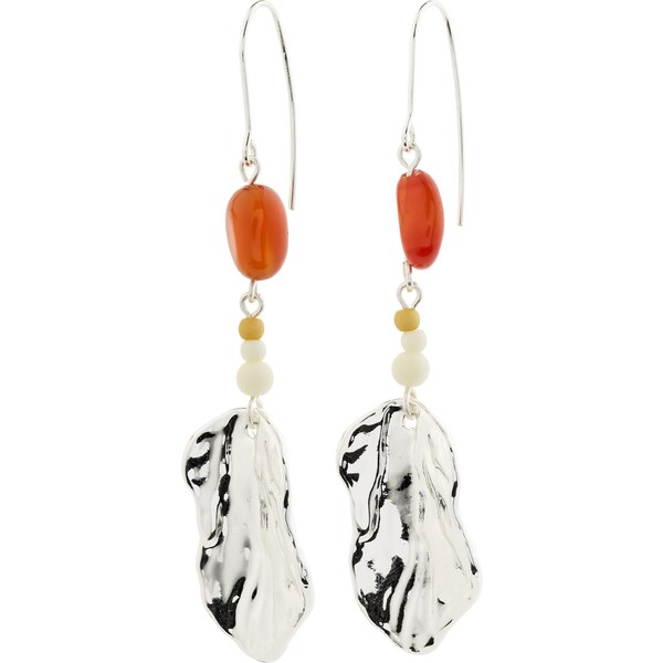 Pilgrim Náušnice Eclipse horčicová / homárová / strieborná / biela 63116083