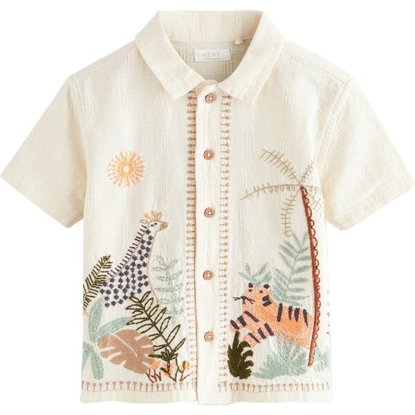 Next Košeľa nebielená / hnedá / oranžová 65852921