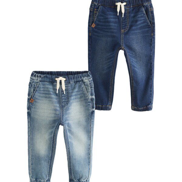 Next Džínsy modrá denim / hnedá / biela 63116267