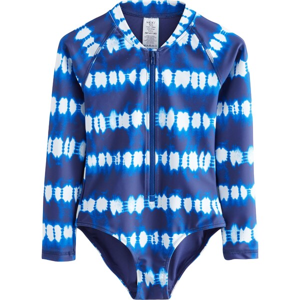 Next Jednodielne plavky námornícka modrá / biela 63164446