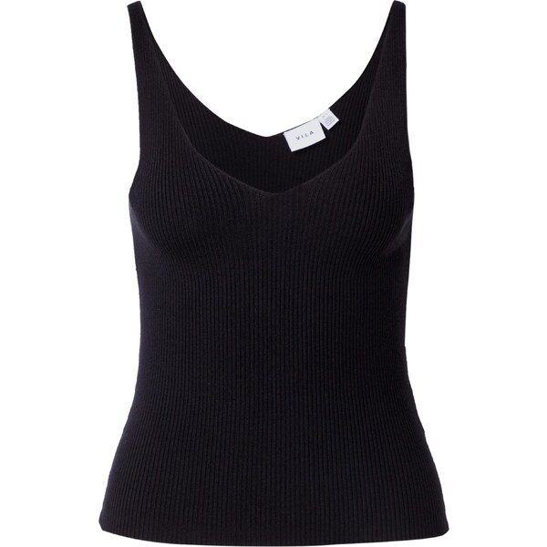 VILA Vyšívaný top VIWENNIE čierna 63116288