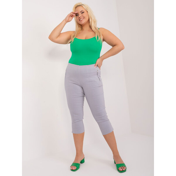 BASIC Svetlosivé 3/4 nohavice AT-SP-1863.83-light grey 49721816