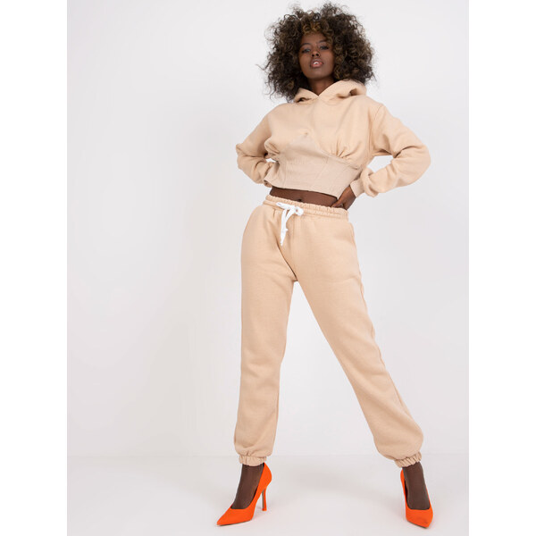 BASIC Béžová tepláková súprava s kapucňou EM-KMPL-U685.17P-beige 32303425