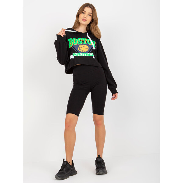 BASIC Čierna dámska športová súprava kraťasov a mikiny EM-KMPL-732.39X 39242648