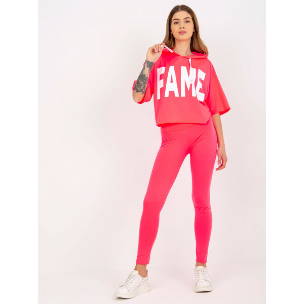 BASIC Neónovo-ružový športový komplet, mikina a legíny EM-KMPL-735.10 39242646