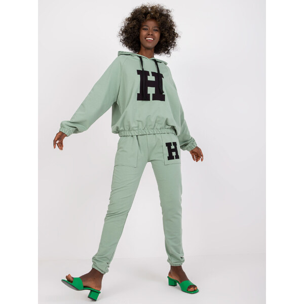 RELEVANCE Svetlozelená tepláková súprava s kapucňou -RV-KMPL-7802.34P 57954275