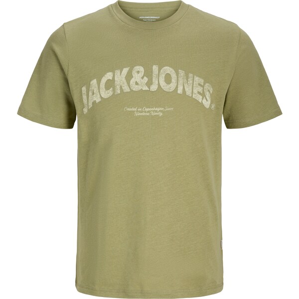 JACK & JONES Tričko JORAlmeria olivová / biela 63125676