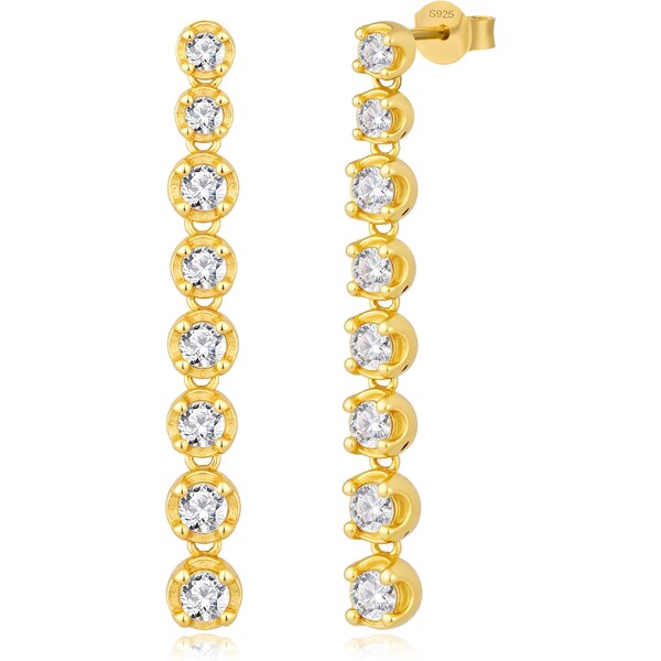 Olivie Svatební stříbrné náušnice GOLD 9496 63264923