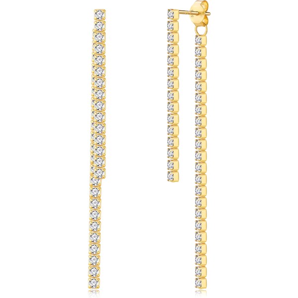 Olivie Svatební stříbrné náušnice GOLD 9498 63261356