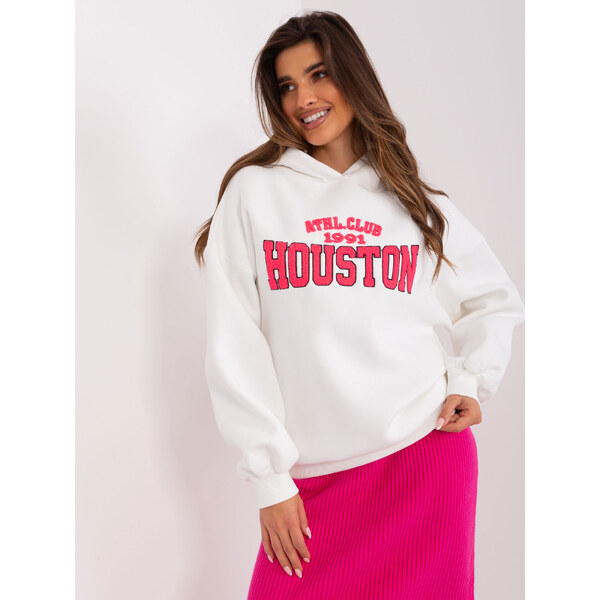 BASIC Biela mikina s kapucňou a nápisom HOUSTON EM-BL-656-2.13X-white 46622639