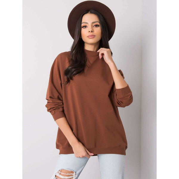 BASIC Hnedá oversized mikina RV-BL-5185.81P-brown 58373013