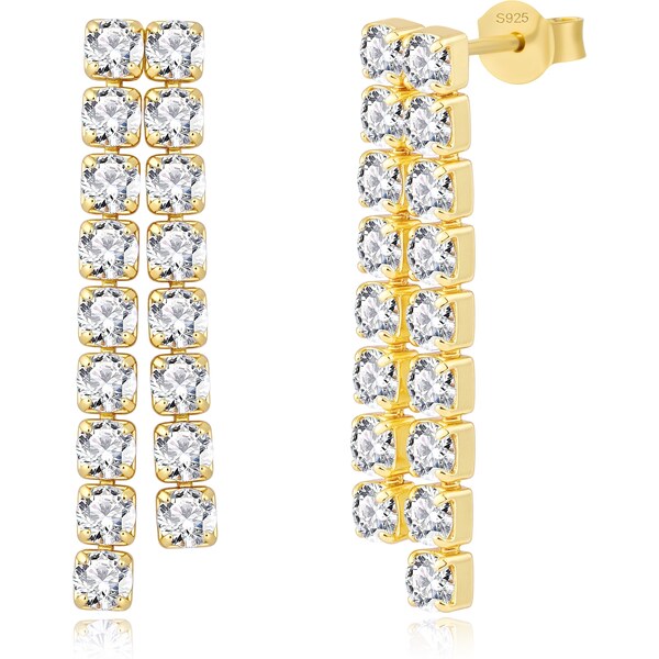 Olivie Svatební stříbrné náušnice GOLD 9500 63261352