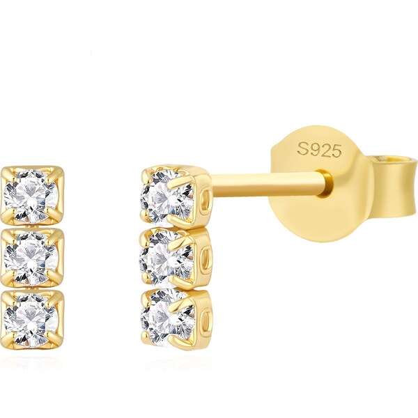 Olivie Svatební stříbrné náušnice GOLD 9504 63261175