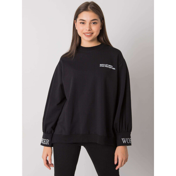 RELEVANCE Čierna dámska mikina s nápismi RV-BL-7164.51P-black 57948269