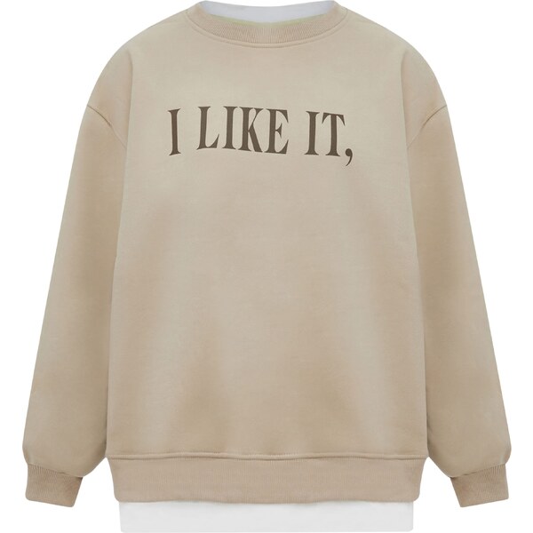 HOMEBASE Mikina béžová / čokoládová / biela 63145113