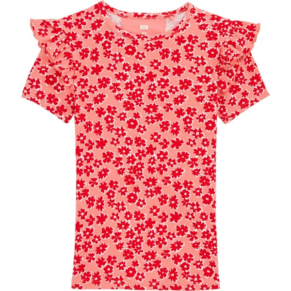 WE Fashion Tričko koralová / červená / biela 63157448