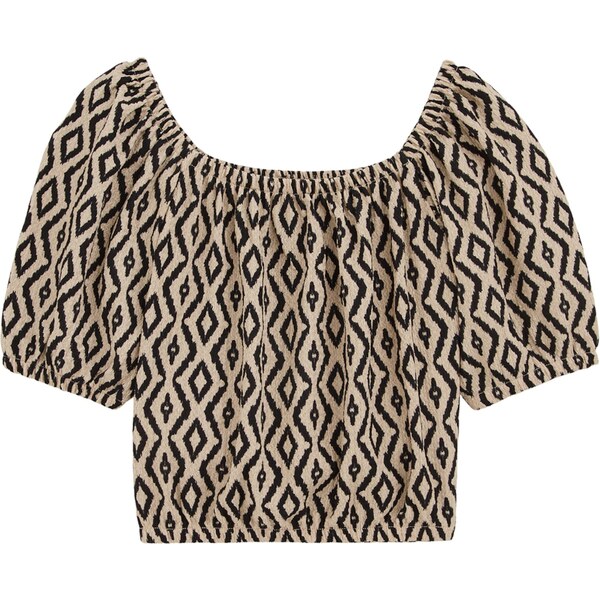 WE Fashion Tričko hnedá / čierna 63165638