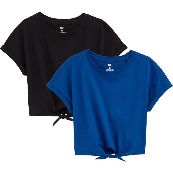 WE Fashion Tričko tmavomodrá / čierna 63166165