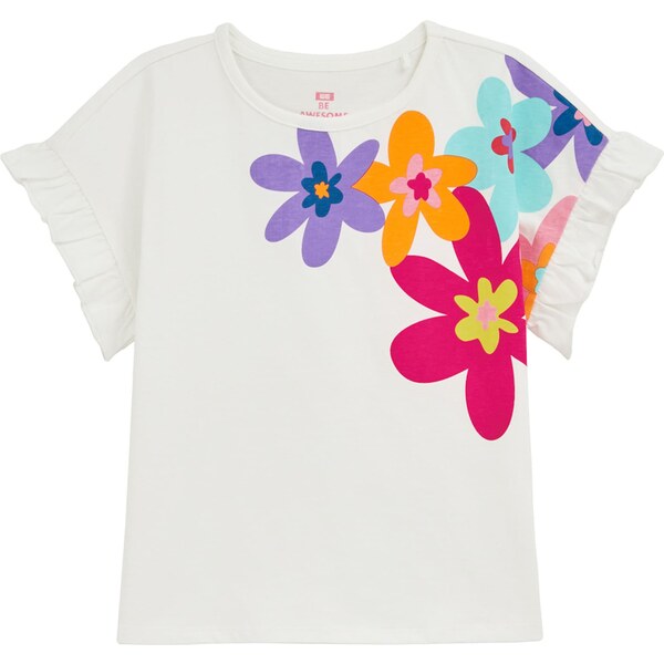 WE Fashion Tričko svetlobéžová / svetlomodrá / oranžová / ružová 63166168