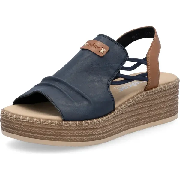 Dámske sandále RIEKER V4556-14 modrá S5 63136432