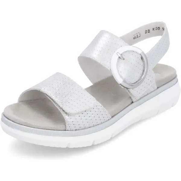 RIEKER Dámske sandále REMONTE D2K50-91 strieborná S5 63138822