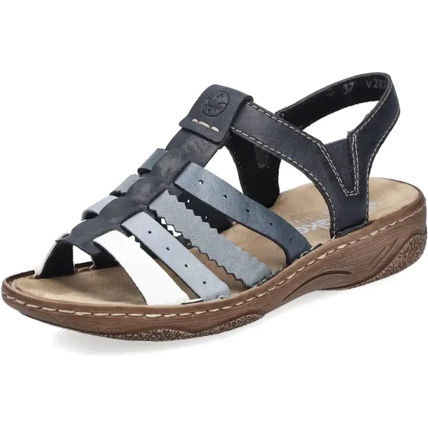 Dámske sandále RIEKER V2875-90 modrá S5 63138825