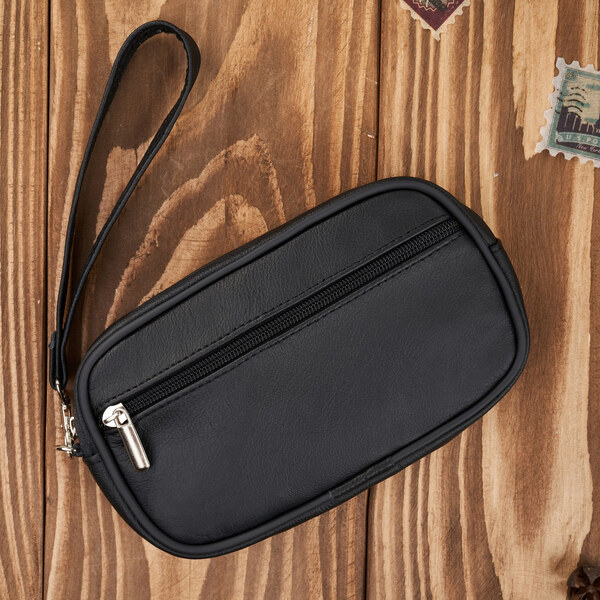 Abruzzo Pánska kožená taška na opasok alebo do ruky | čierna ABR-39 63140210