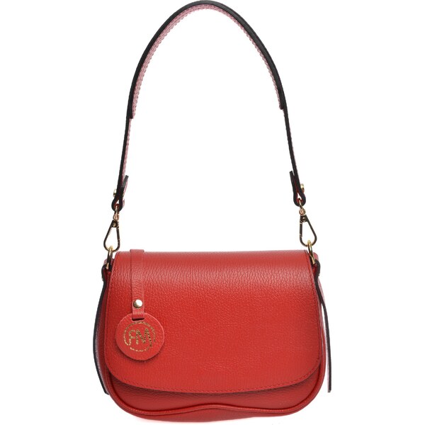 Roberta M Dámska kožená kabelka RM1958 Rosso 66578971