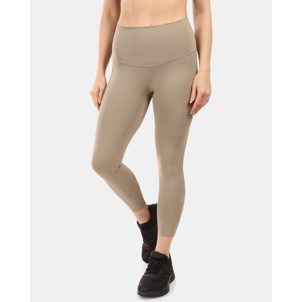 Dámske 7/8 fitness legíny Kilpi RIVIAN-W s funkciou OPTI-DRY khaki 62968264