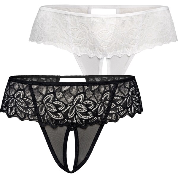 TEYLI Tangá Rossu čierna / biela 63145652