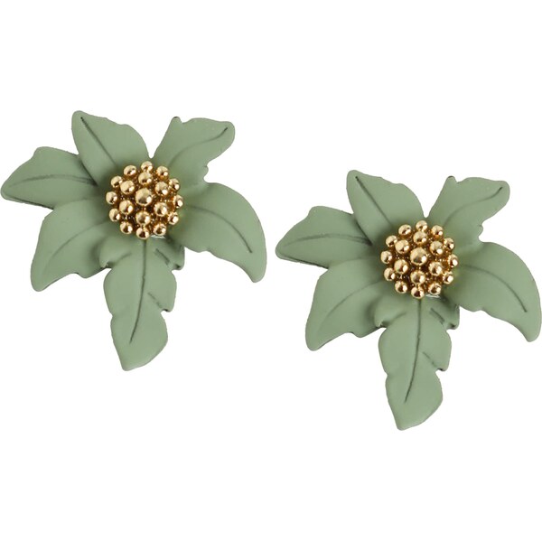 SOHI Náušnice zlatá / kaki 63146000