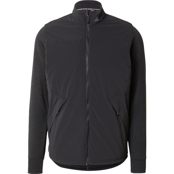 ADIDAS GOLF Športová bunda U365T FG čierna / čierna melírovaná 63147928