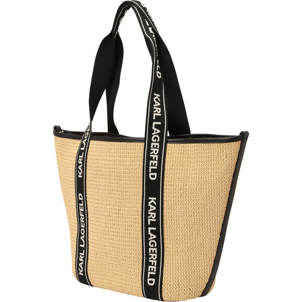 Karl Lagerfeld Plážová taška Essential piesková / čierna / biela 62961592
