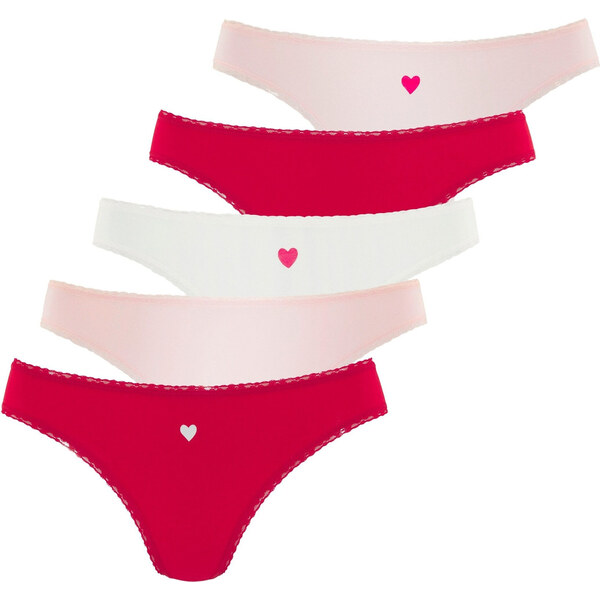 LASCANA Tangá ružová / červená / biela 63157146