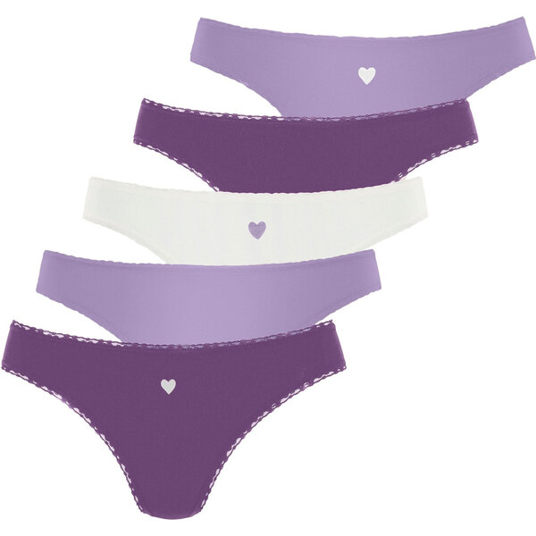 LASCANA Tangá fialová / orgovánová / biela 63157152