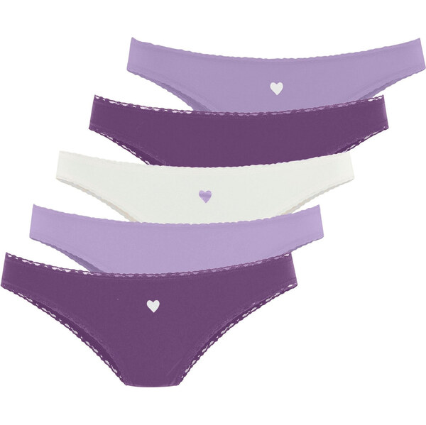 LASCANA Nohavičky fialová / levanduľová / biela 63157147