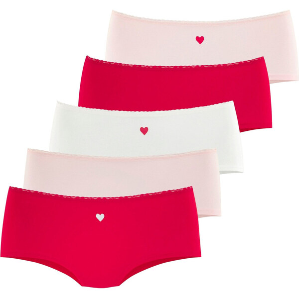 LASCANA Nohavičky ružová / červená / šedobiela 63157157