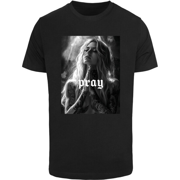 Mister Tee Tričko Praying Girl sivá / tmavosivá / čierna / biela 63158529