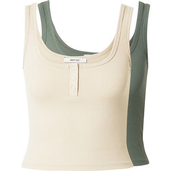 ABOUT YOU Top Dotta svetlobéžová / olivová 63163262
