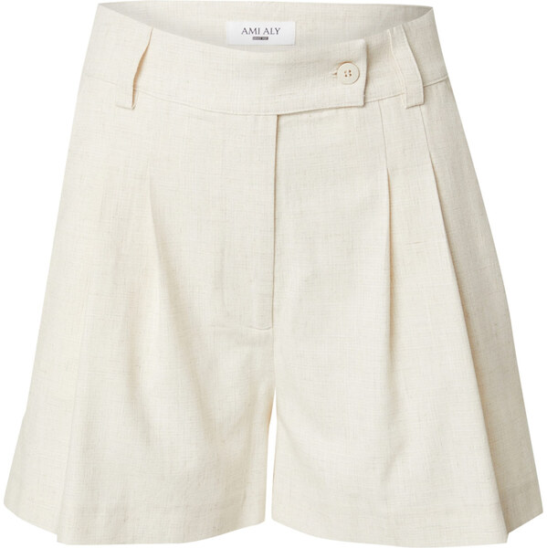 AMI ALY Plisované nohavice svetlobéžová 63164348