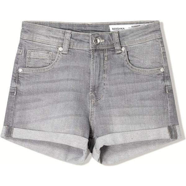 Bershka Džínsy sivý denim 63165749