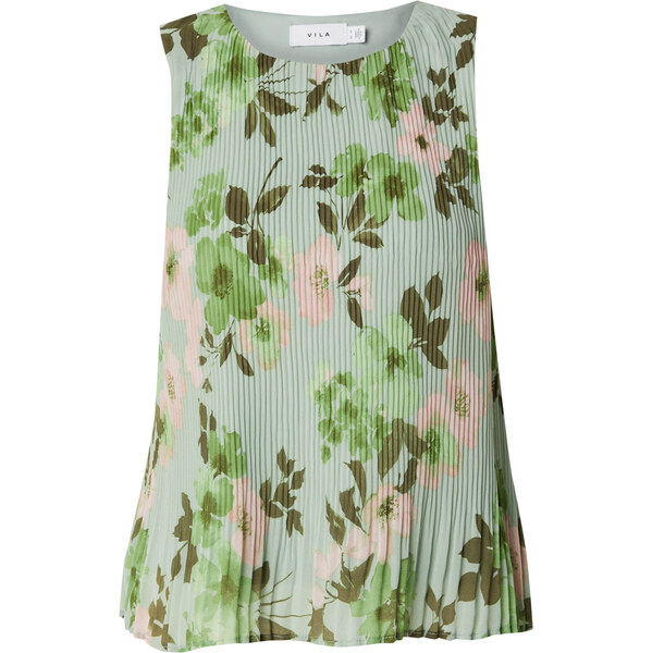 VILA Top zelená / mätová / tmavozelená / ružová 63166354