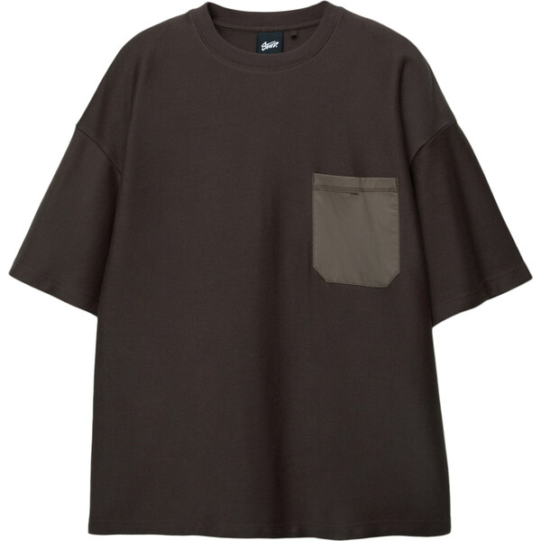 Pull&Bear Tričko kapučíno / tmavohnedá 63166808