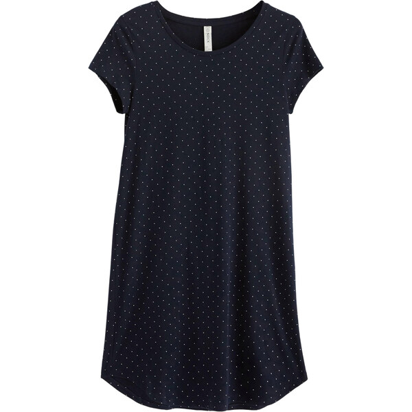 Lindex Nočná košieľka tmavomodrá / šedobiela 63167646